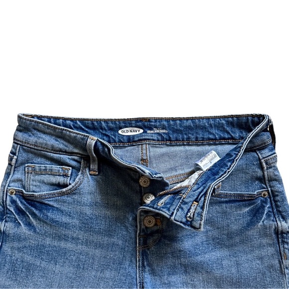 Old Navy High Rise Exposed Buttons Secret Slim Pocket Denim Shorts Size 0 New - Picture 7 of 8